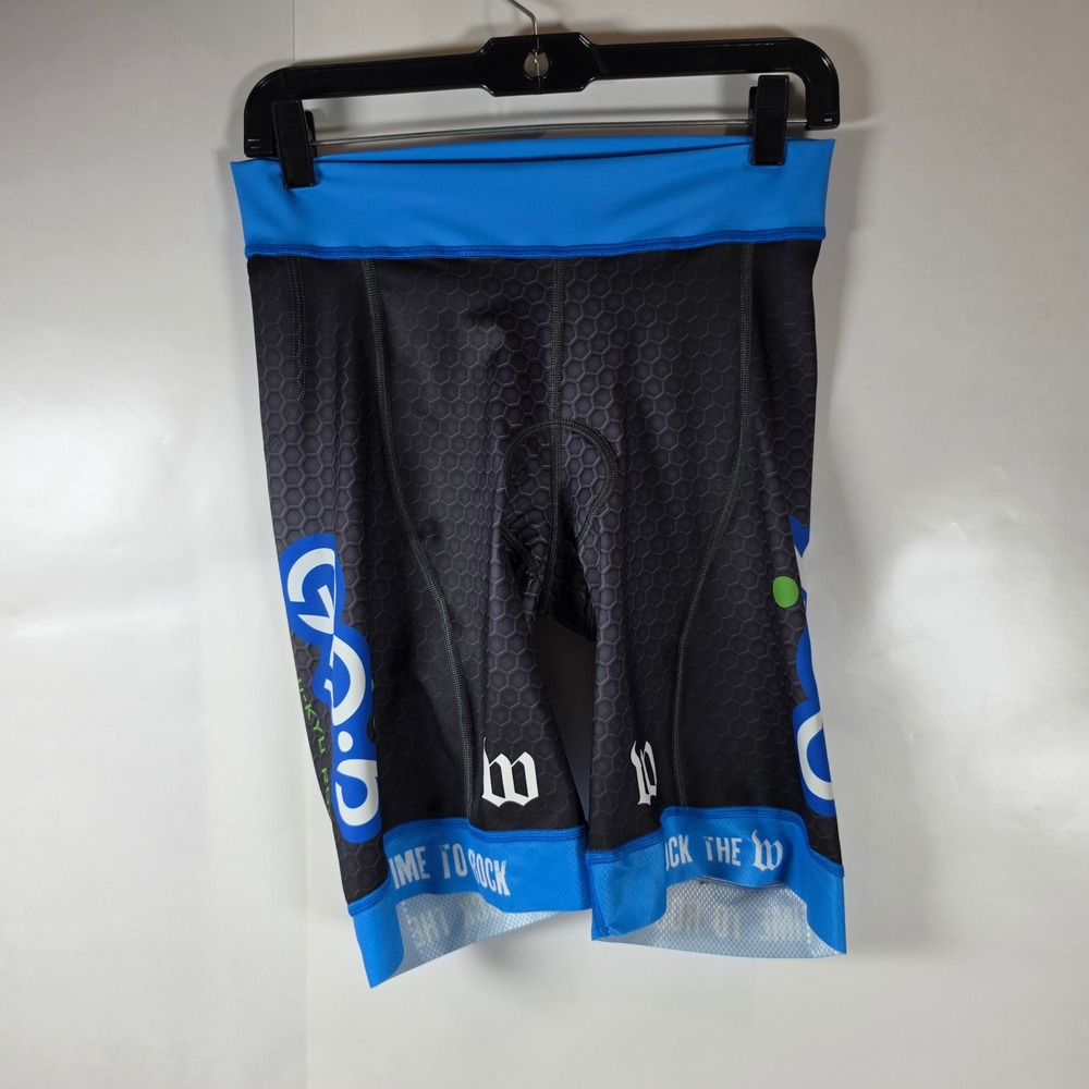 Wattie Ink Boys XL Cycling Shorts Black Blue Padded Bike Shorts Rock the W